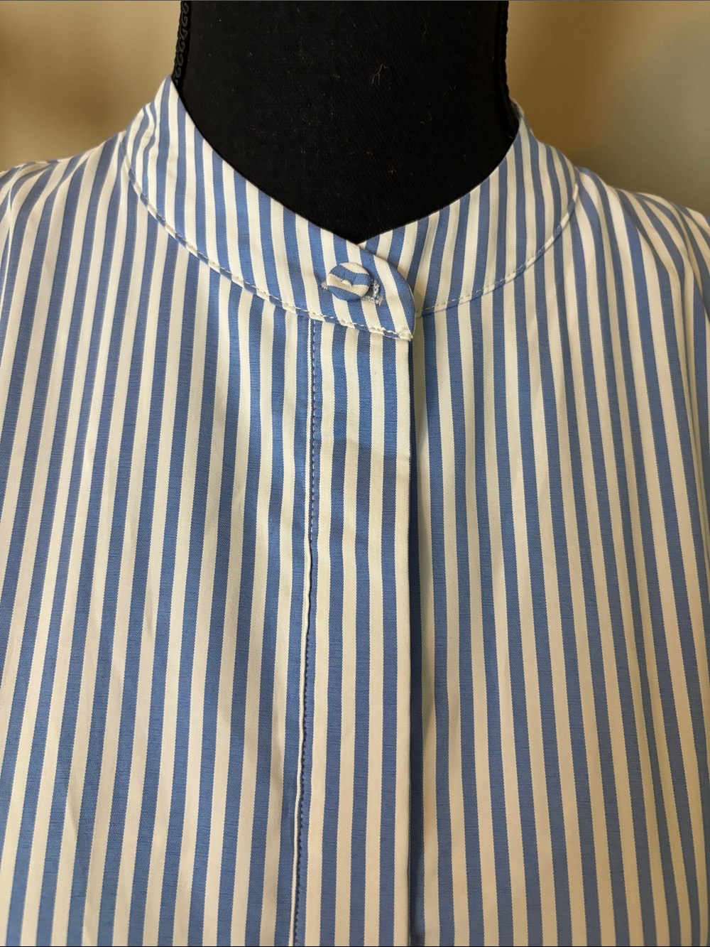 TUCKERNUCK Blue Stripe Royal Button Down Shirt Dress. Roomy Size Medium. EUC - Picture 5 of 12